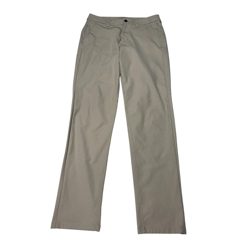 Lululemon ABC Slim-Fit Trouser Warpstreme Tan Khaki Chinos Mens 30 x 30